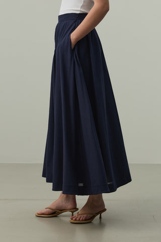 Ribbed Skirt Navy Blue