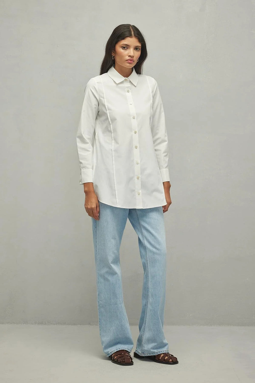 Ribbed Shirt Ecru
