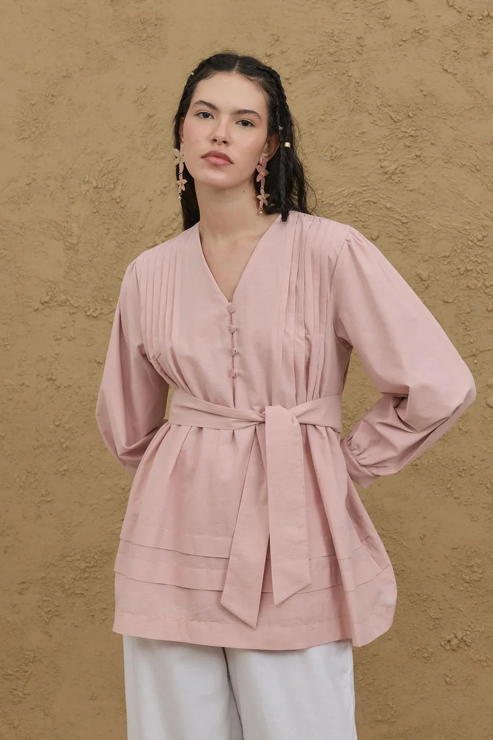 Ribbed Shirt Pink