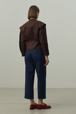 Omuz Detaylı Ceket Kahverengi