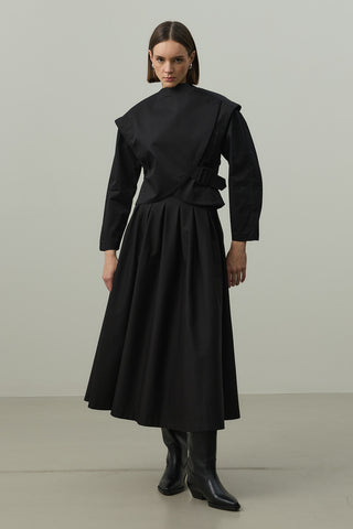 Omuz Detaylı Ceket Siyah