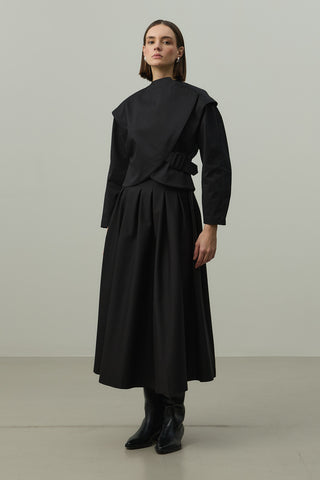 Omuz Detaylı Ceket Siyah