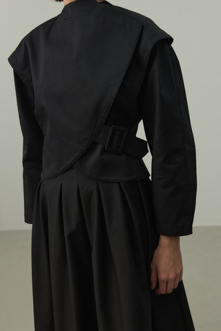 Omuz Detaylı Ceket Siyah