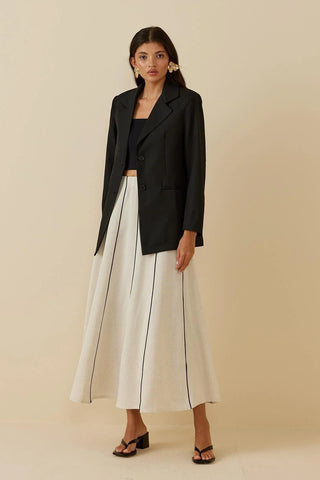 Oversize Blazer Jacket Black Black