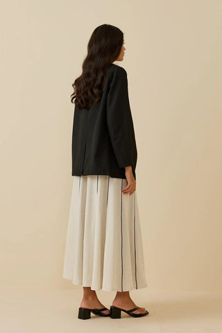 Oversize Blazer Jacket Black Black