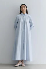 Oversize Gömlek Elbise Mavi