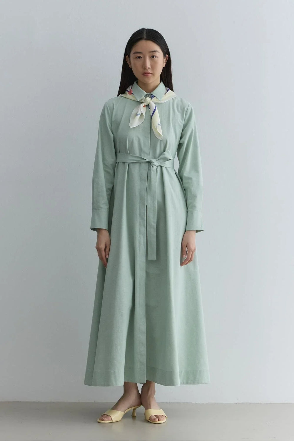 Oversize Shirt Dress Green
