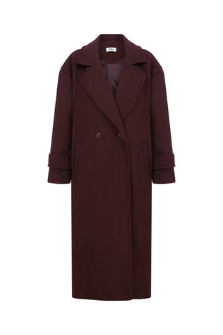 Oversize Kruvaze Kaban Bordo - Fahhar Design