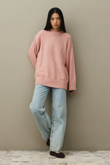 Oversize Örme Kazak Pembe