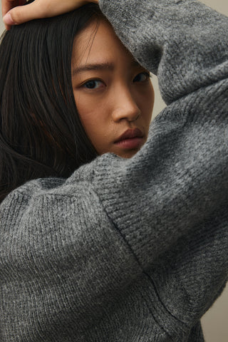 Oversize Mohair Sweater Anthracite