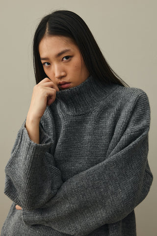 Oversize Mohair Sweater Anthracite