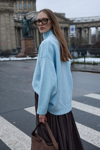 Oversize Tiftik Kazak Bebe Mavisi