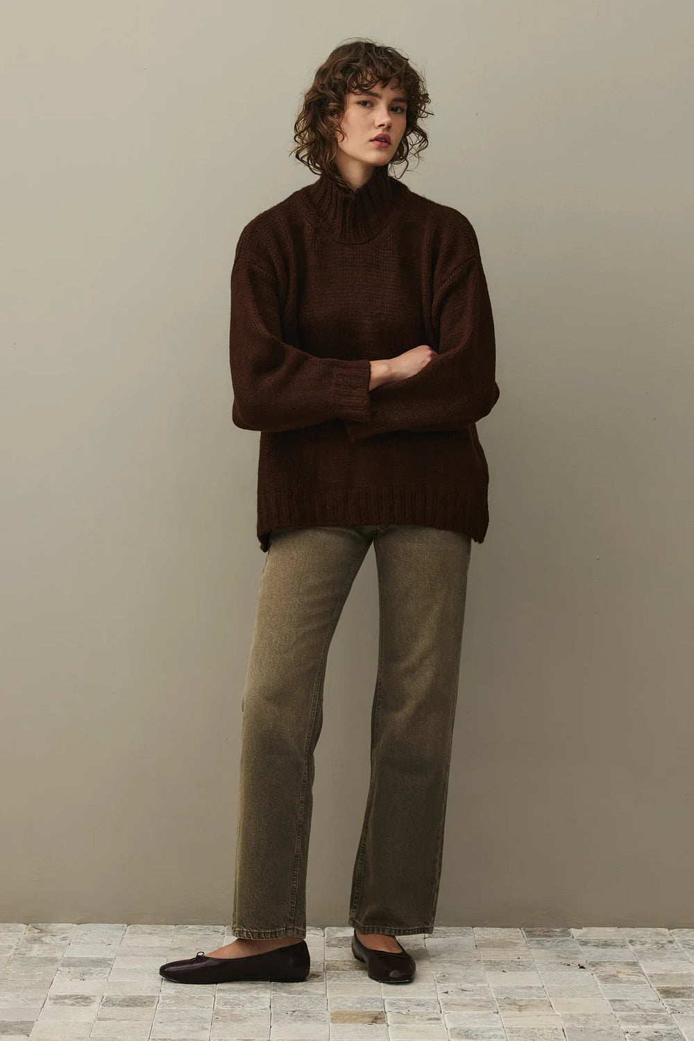 Oversize Mohair Sweater Brown