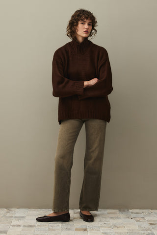 Oversize Mohair Sweater Brown