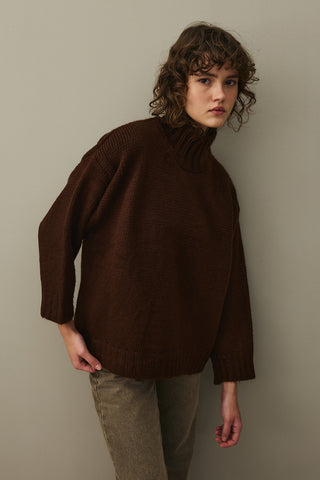 Oversize Mohair Sweater Brown