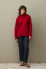 Oversize Mohair Sweater Red