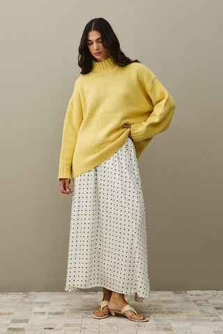 Oversize Mohair Sweater Yellow