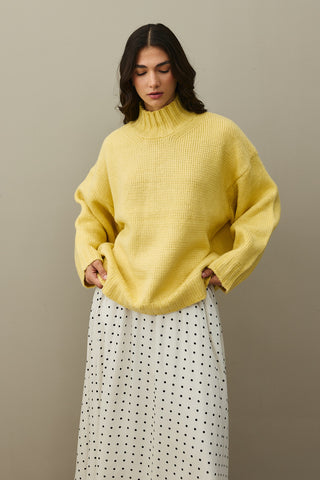 Oversize Mohair Sweater Yellow