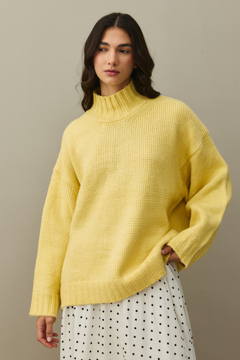 Oversize Mohair Sweater Yellow