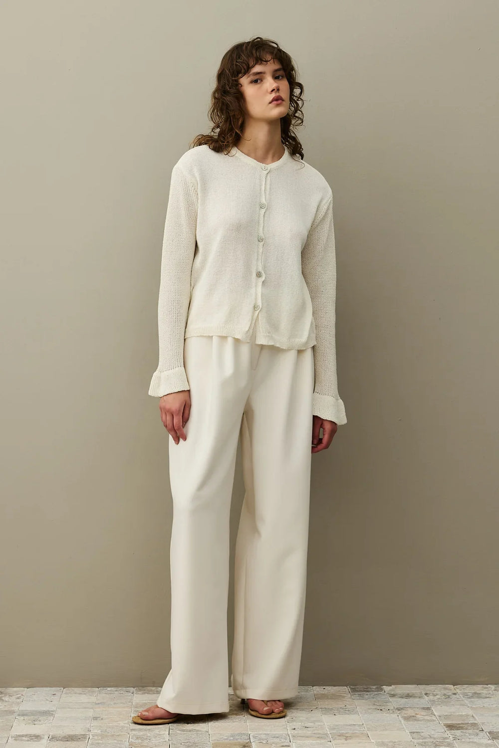 Cotton Cardigan Ecru