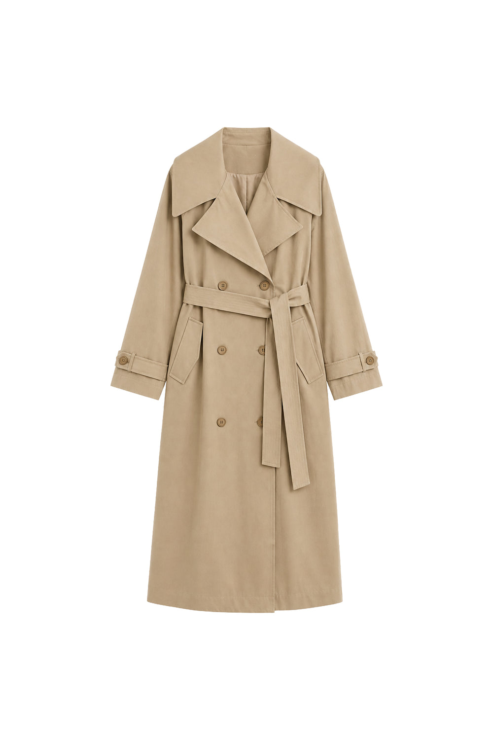 Pamuk Maxi Trençkot Camel