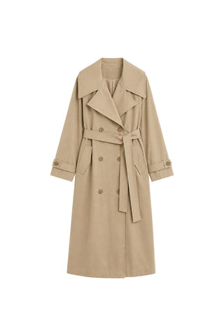 Pamuk Maxi Trençkot Camel
