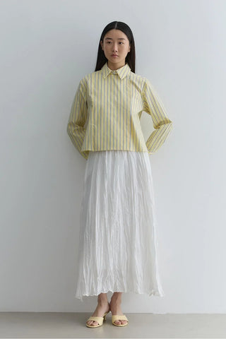 Striped Shirt with Piece Detail Yellow