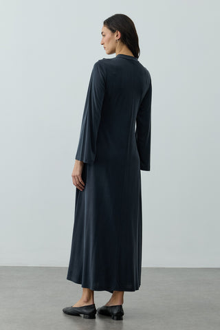 Parça Detaylı Modal Elbise Antrasit