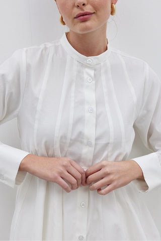 Parçalı Kadın Gömlek Ekru - Fahhar Design