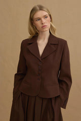 Dart Detailed Jacket Brown