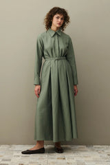 Pens Detaylı Elbise Haki