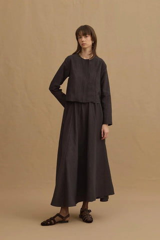 Darted Jacket Set Anthracite