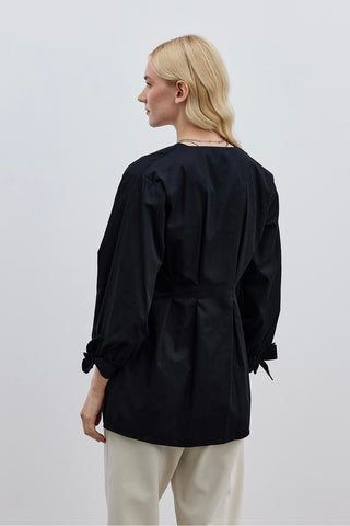 Pensli Kadın Gömlek Ceket Siyah - Fahhar Design