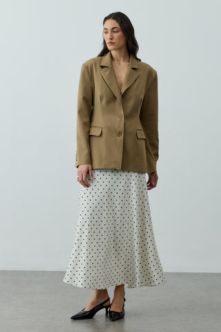 Pensli Kemerli Blazer Ceket Camel