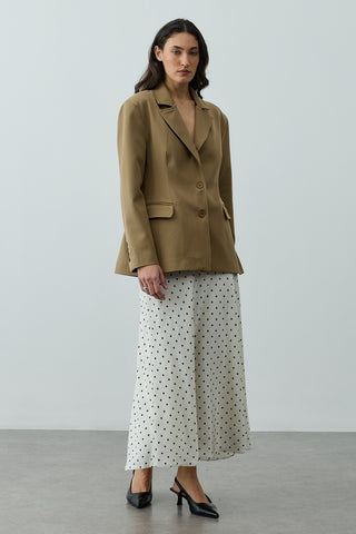 Pensli Kemerli Blazer Ceket Camel