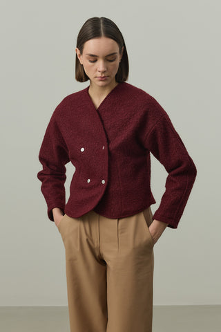 Pensli Orkide Ceket Bordo