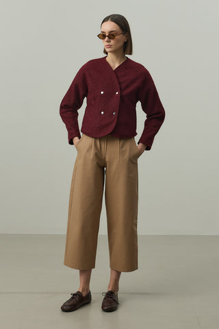 Pensli Orkide Ceket Bordo