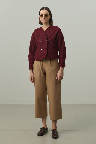 Pensli Orkide Ceket Bordo