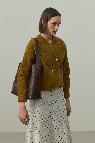 Pensli Orkide Ceket Yağ Yeşili