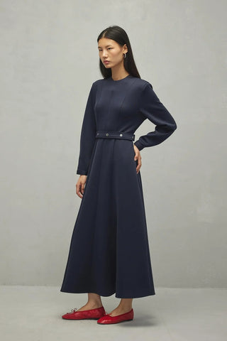 Pensli Scuba Elbise Lacivert - Fahhar Design