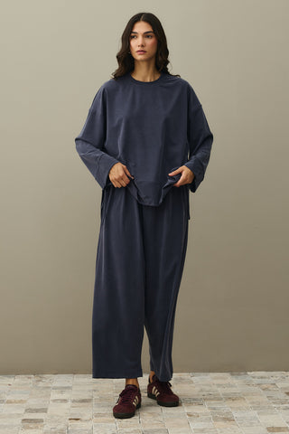 Pique Texture Tencel Modal Suit Smoke