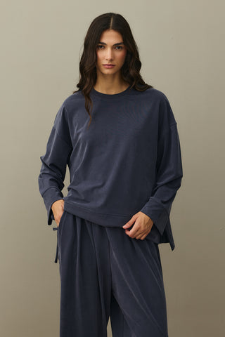 Pique Texture Tencel Modal Suit Smoke