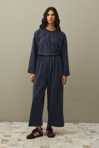 Pique Texture Tencel Modal Suit Smoke