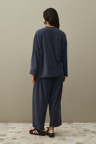 Pique Texture Tencel Modal Suit Smoke