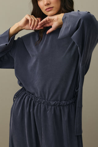 Pique Texture Tencel Modal Suit Smoke