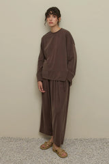 Pike Doku Tencel Modal Takım Kahverengi