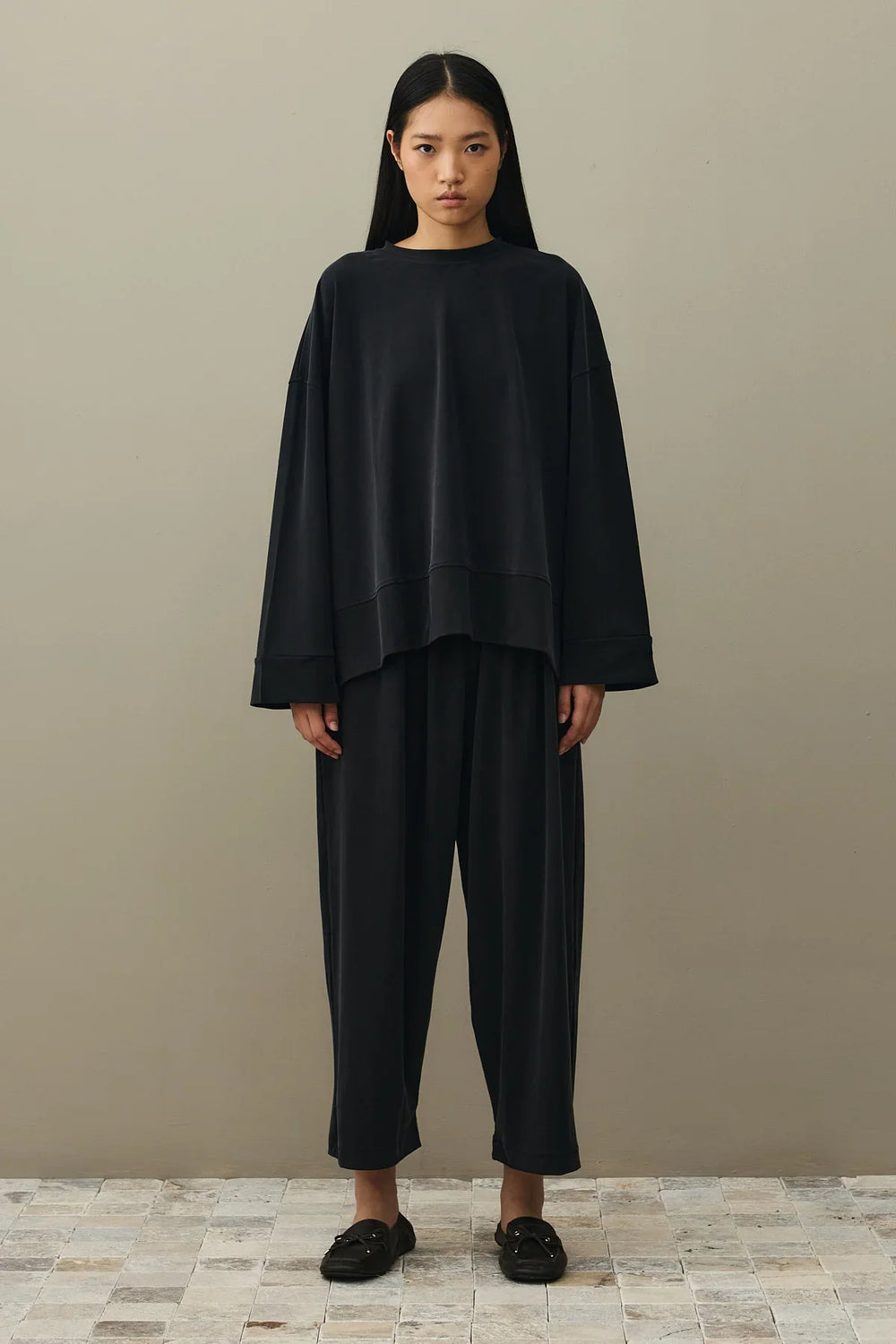 Pique Texture Tencel Modal Set Black