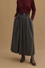 Pileli Maxi Etek Antrasit