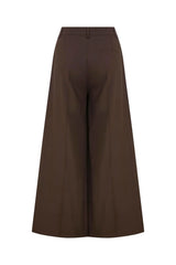 Pileli Palazzo Pantolon Acı Kahve