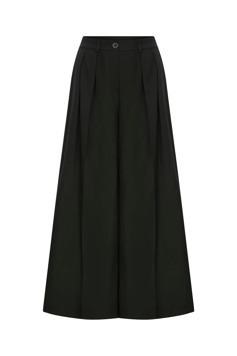 Pleated Palazzo Trousers Black